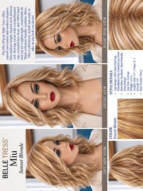Miu in Sunset Blonde by Belle Tress LUXE Collection- 100% hand tied
